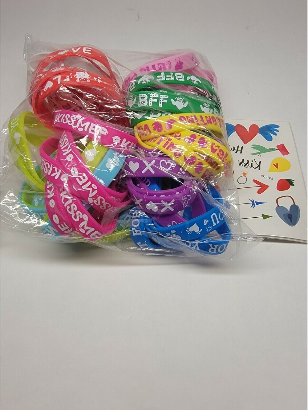 valentine's day bracelets and tattoos Class Room Fun Kit